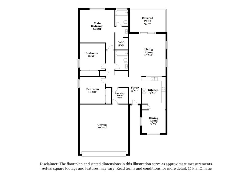 2,040/Mo, 11816 W Softwind Dr Sun City, AZ 85373 Floor Plan View