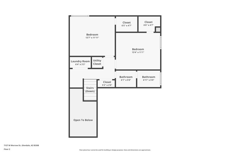 2,460/Mo, 7127 W Morrow Dr Glendale, AZ 85308 Floor Plan View 2