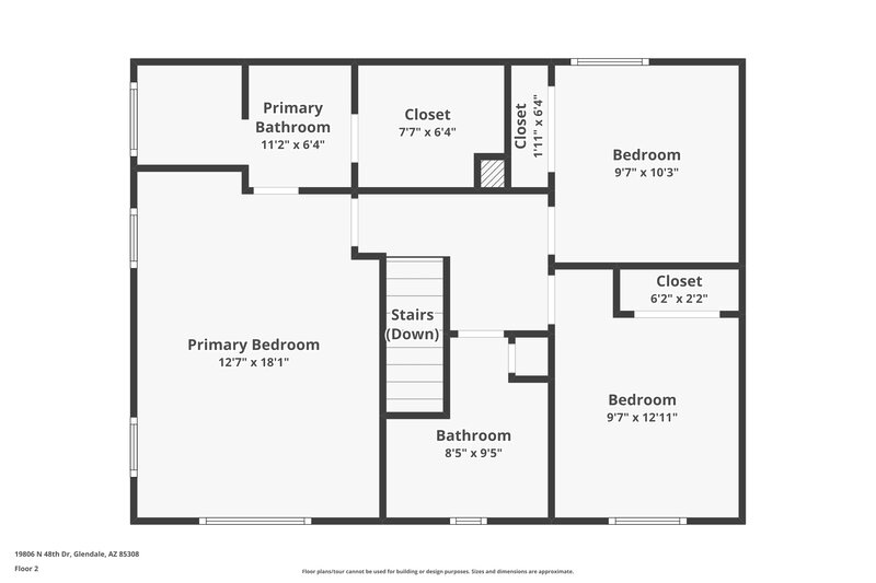 2,030/Mo, 19806 N 48th Dr Glendale, AZ 85308 Floor Plan View 2
