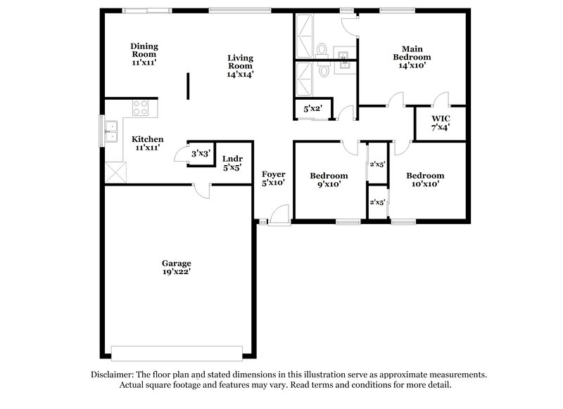 1,930/Mo, 6601 W Desert Cove Ave Glendale, AZ 85304 Floor Plan View
