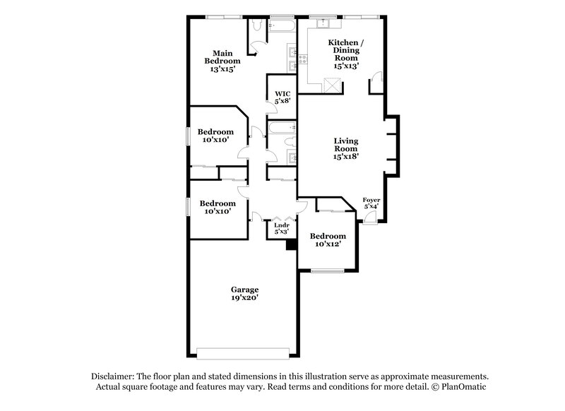 1,875/Mo, 7302 S 253rd Ave Buckeye, AZ 85326 Floor Plan View