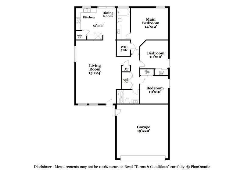 2,730/Mo, 7227 S 41st Ln Phoenix, AZ 85041 Floor Plan View