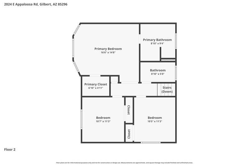2,390/Mo, 2024 E Appaloosa Rd Gilbert, AZ 85296 Floor Plan View 2
