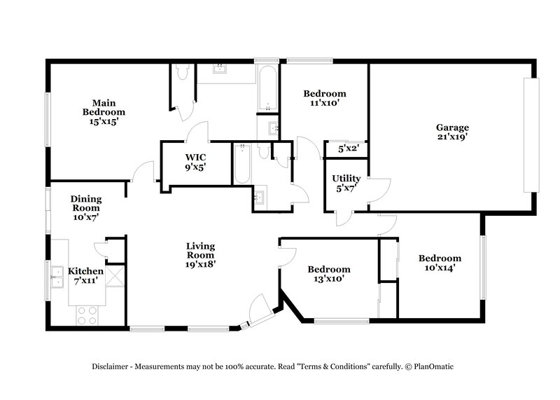 1,905/Mo, 14130 N 133Rd Dr Surprise, AZ 85379 Floor Plan View