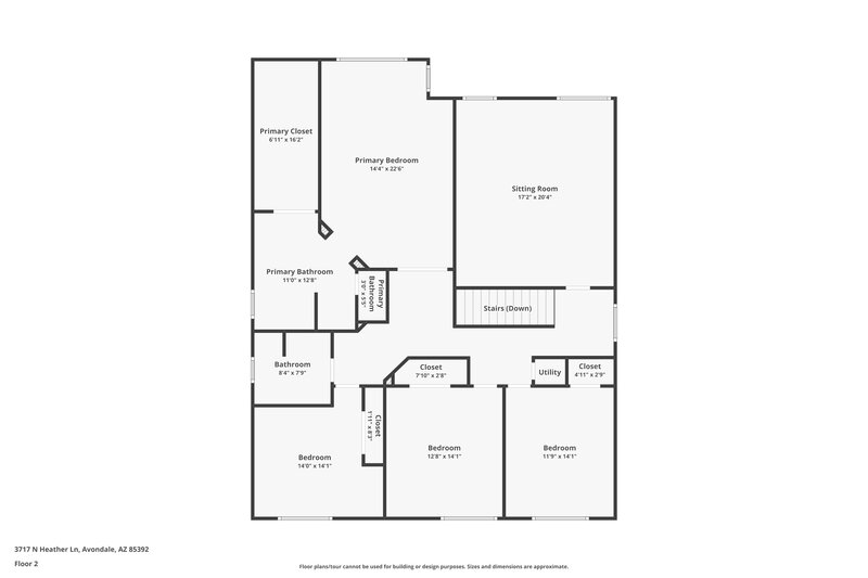 3,155/Mo, 3717 N Heather Ln Avondale, AZ 85392 Floor Plan View 2