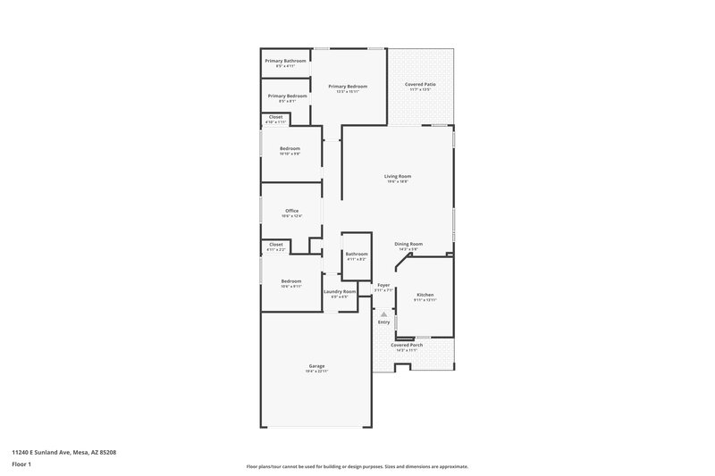 2,095/Mo, 11240 E Sunland Ave Mesa, AZ 85208 Floor Plan View