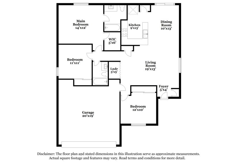 1,865/Mo, 2613 S 71St Dr Phoenix, AZ 85043 Floor Plan View