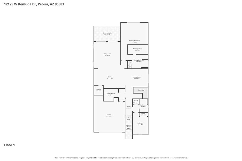 2,930/Mo, 12125 W Remuda Dr Peoria, AZ 85383 Floor Plan View