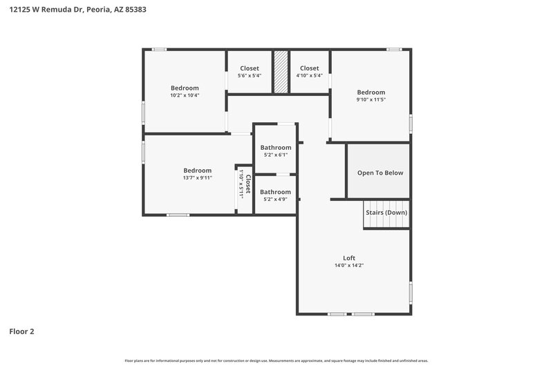 2,930/Mo, 12125 W Remuda Dr Peoria, AZ 85383 Floor Plan View 2