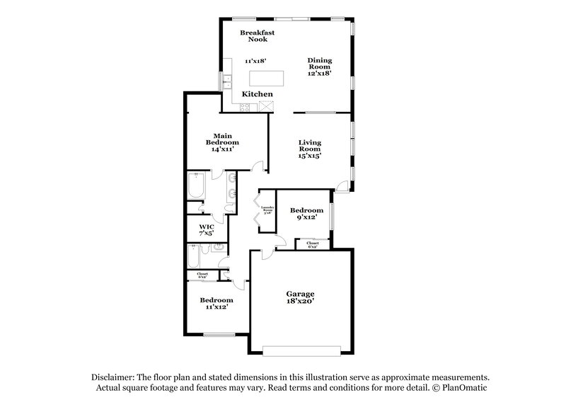 1,835/Mo, 3034 W Melinda Ln Phoenix, AZ 85027 Floor Plan View