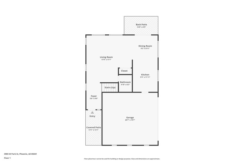1,815/Mo, 3905 W Park St Phoenix, AZ 85041 Floor Plan View