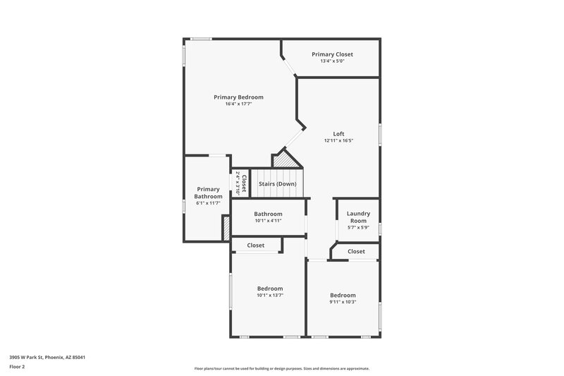 1,815/Mo, 3905 W Park St Phoenix, AZ 85041 Floor Plan View 2