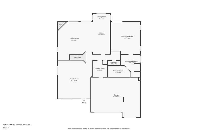 3,765/Mo, 5480 S Scott Pl Chandler, AZ 85249 Floor Plan View