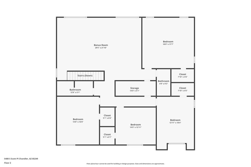 3,765/Mo, 5480 S Scott Pl Chandler, AZ 85249 Floor Plan View 2