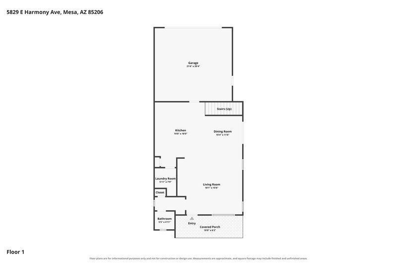 2,295/Mo, 5829 E Harmony Ave Mesa, AZ 85206 Floor Plan View