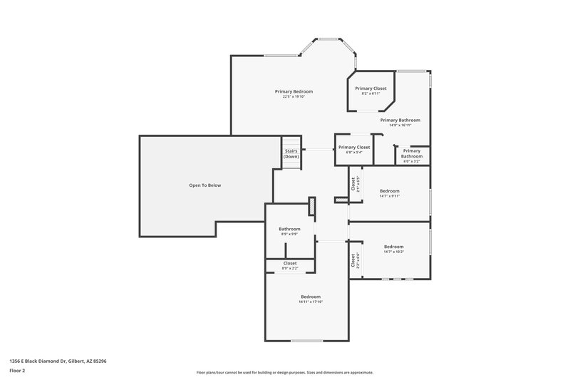 2,875/Mo, 1356 E Black Diamond Dr Gilbert, AZ 85296 Floorplan View 2