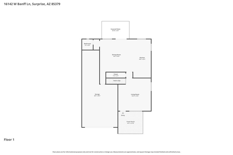 2,610/Mo, 16142 W Banff Ln Surprise, AZ 85379 Floor Plan View