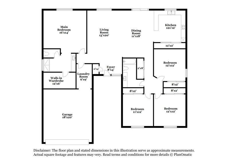 2,045/Mo, 4537 N 87th Ave Phoenix, AZ 85037 Floorplan View