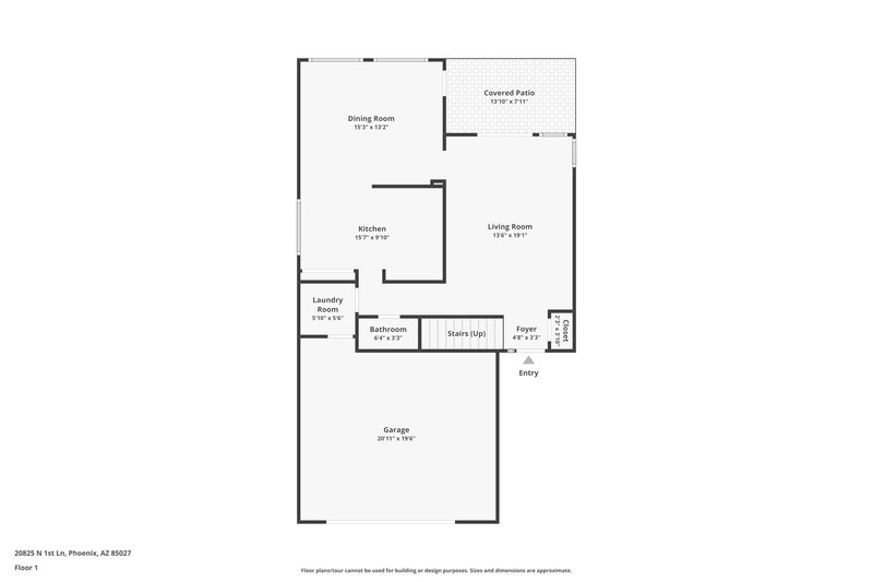 2,110/Mo, 20825 N 1St Ln Phoenix, AZ 85027 Floor Plan View