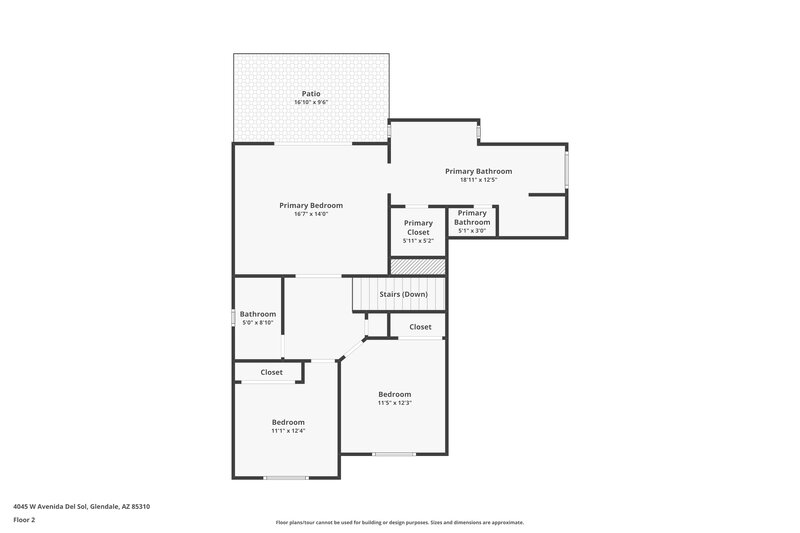 2,300/Mo, 4045 W Avenida del Sol Glendale, AZ 85310 Floor Plan View 2
