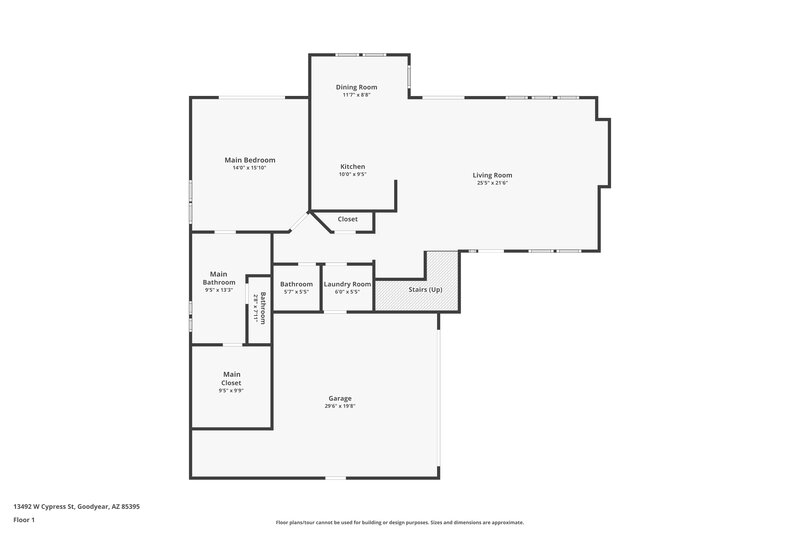 2,360/Mo, 13492 W Cypress St Goodyear, AZ 85395 Floor Plan View 2