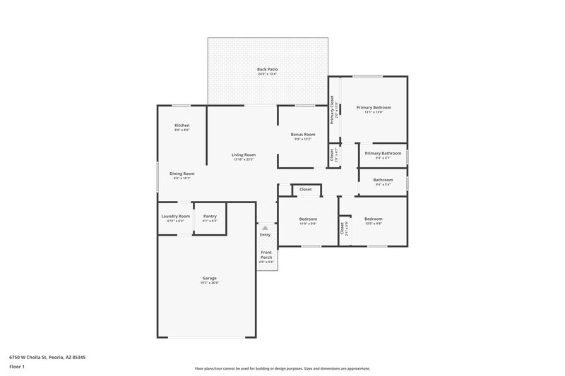 1,790/Mo, 6750 W Cholla St Peoria, AZ 85345 Floor Plan View
