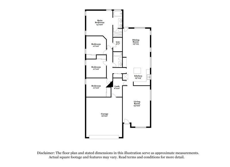 2,310/Mo, 4614 W Beverly Rd Laveen, AZ 85339 Floor Plan View