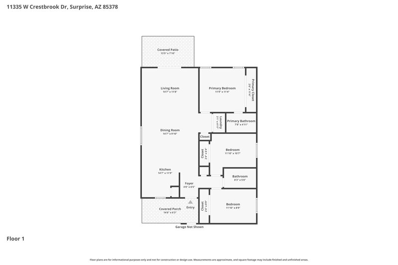 0/Mo, 11335 W Crestbrook Dr Surprise, AZ 85378 Floor Plan View