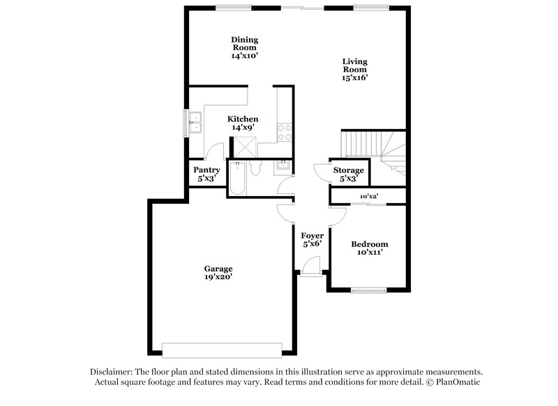 2,790/Mo, 5907 S 32nd Ln Phoenix, AZ 85041 Floor Plan View