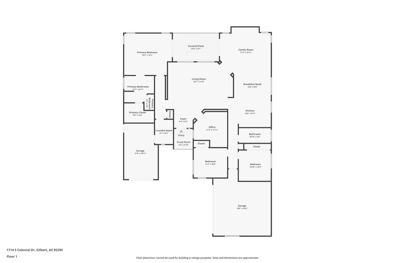 2,995/Mo, 1714 S Colonial Dr Gilbert, AZ 85295 Floor Plan View