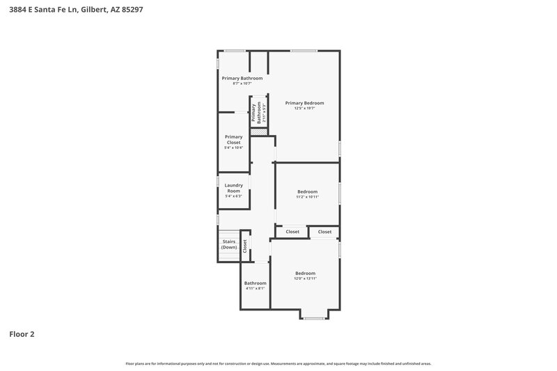2,105/Mo, 3884 E Santa Fe Ln Gilbert, AZ 85297 Floor Plan View
