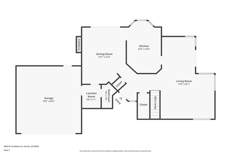 2,215/Mo, 8902 W Caribbean Ln Peoria, AZ 85381 Floor Plan View