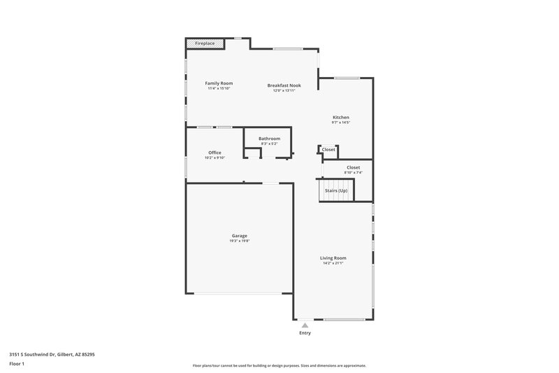 2,575/Mo, 3151 S Southwind Dr Gilbert, AZ 85295 Floor Plan View