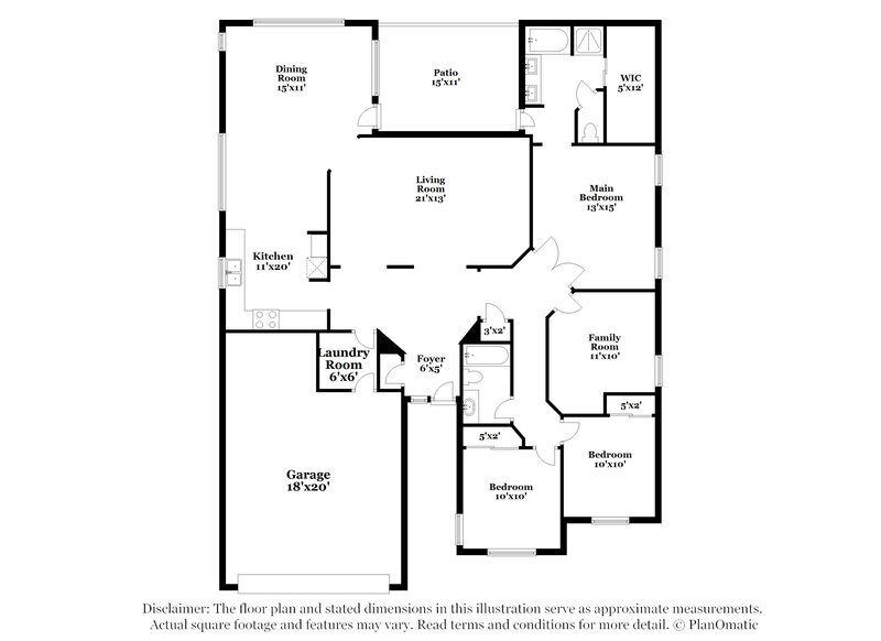 2,170/Mo, 12817 W Vernon Ave Avondale, AZ 85392 Floor Plan View