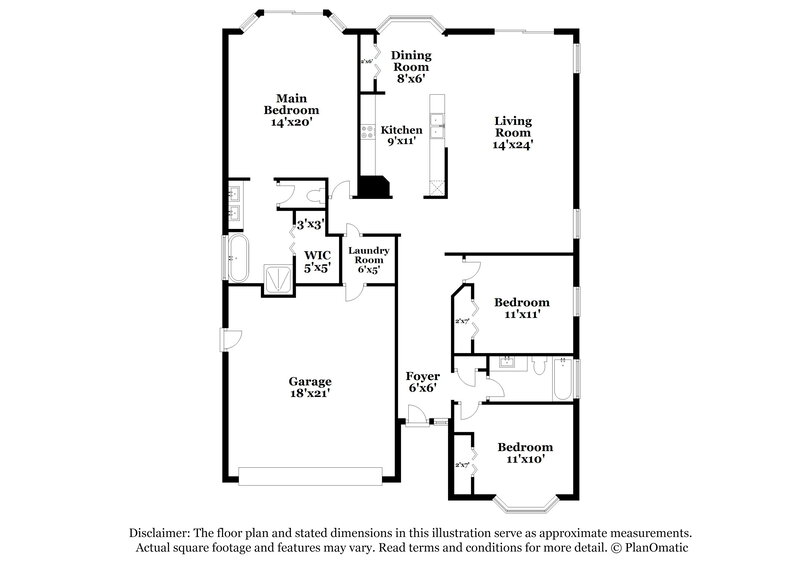 2,490/Mo, 2862 N Rowen Cir Mesa, AZ 85207 Floor Plan View