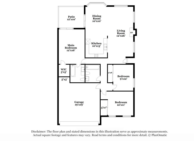 1,770/Mo, 8810 W Grovers Ave Peoria, AZ 85382 Floor Plan View