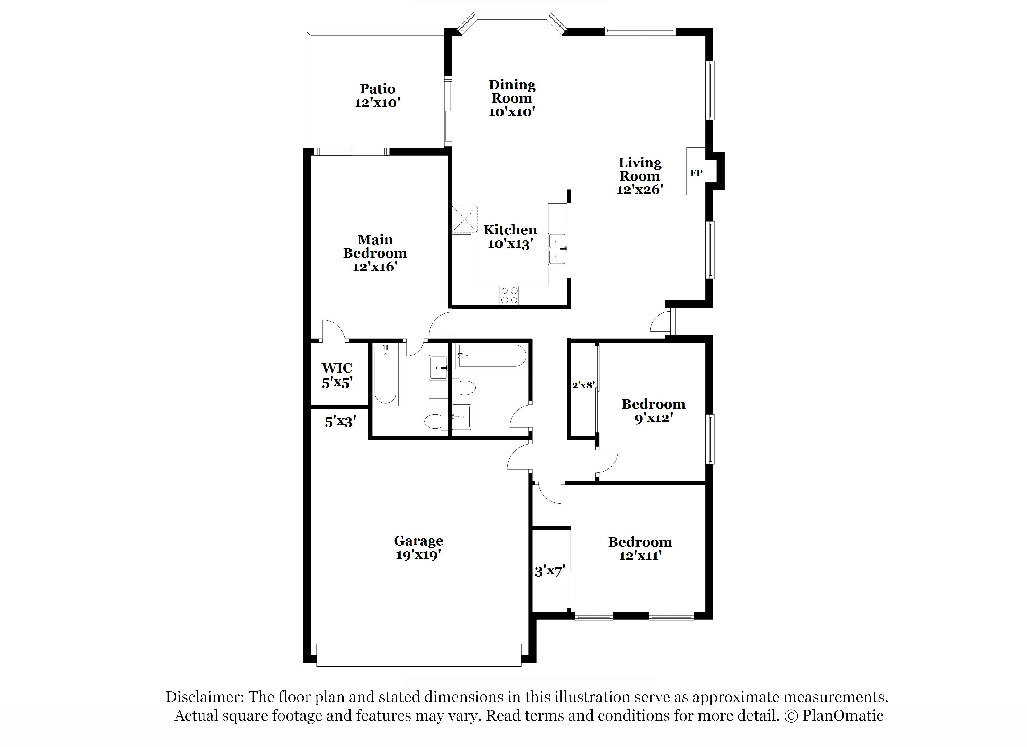 2,085/Mo, 8810 W Grovers Ave Peoria, AZ 85382 Floorplan View