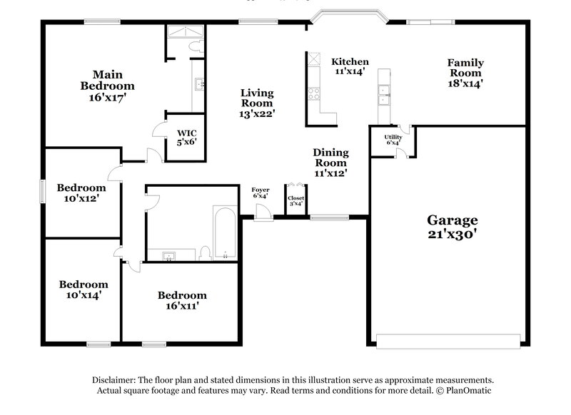 2,335/Mo, 3945 W Meadow Dr Glendale, AZ 85308 Floor Plan View