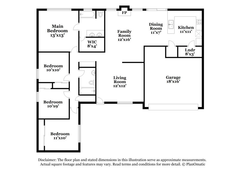 2,970/Mo, 631 W Lindner Ave Mesa, AZ 85210 Floorplan View