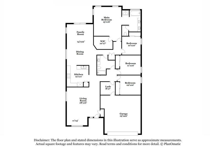 2,390/Mo, 2112 W Burgess Ln Phoenix, AZ 85041 Floor Plan View