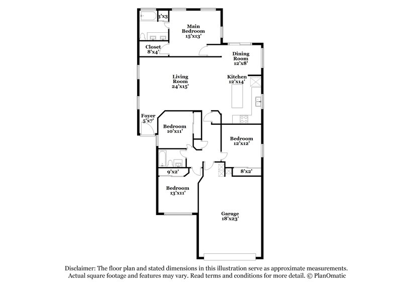 2,165/Mo, 12530 W Willow Ave El Mirage, AZ 85335 Floorplan View