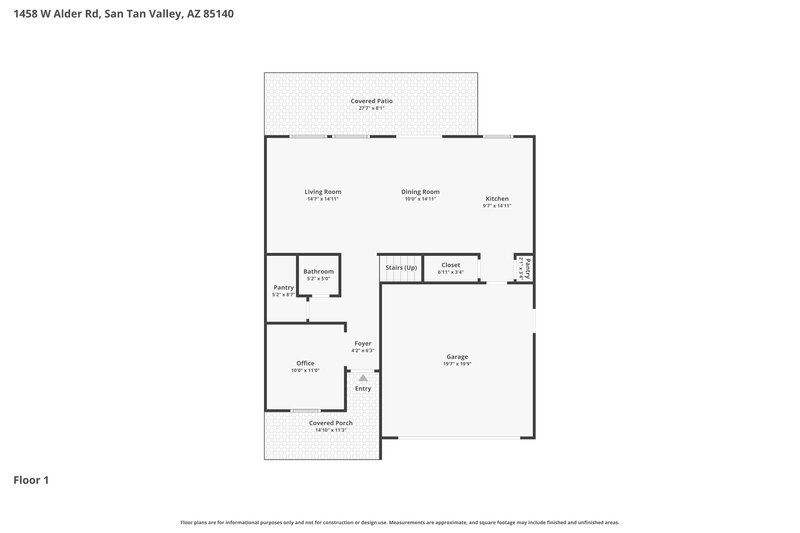 2,495/Mo, 1458 W Alder Rd Queen Creek, AZ 85140 Floor Plan View