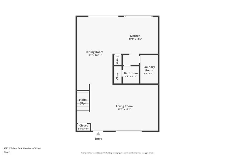 1,660/Mo, 4325 W Solano Dr N Glendale, AZ 85301 Floor Plan View