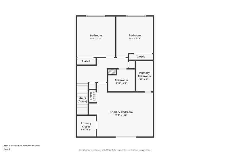 1,660/Mo, 4325 W Solano Dr N Glendale, AZ 85301 Floor Plan View 2