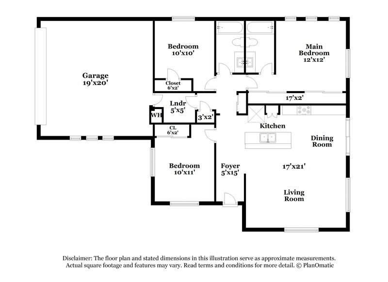 2,065/Mo, 3731 W Darrow St Phoenix, AZ 85041 Floor Plan View