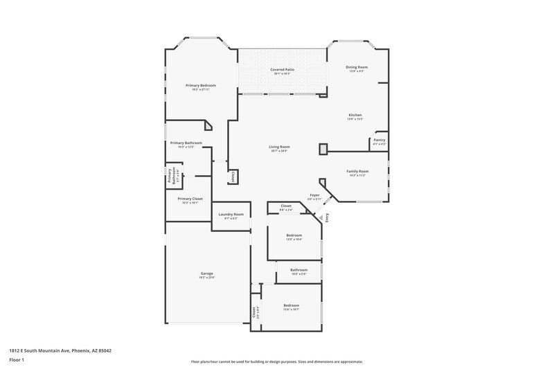 3,820/Mo, 1812 E South Mountain Ave Phoenix, AZ 85042 Floor Plan View