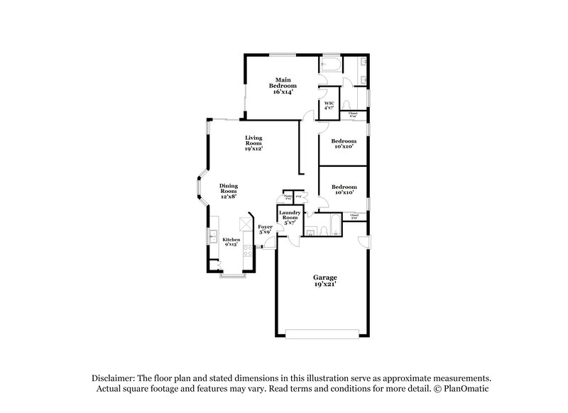 2,205/Mo, 8713 N 58th Ln Glendale, AZ 85302 Floorplan View