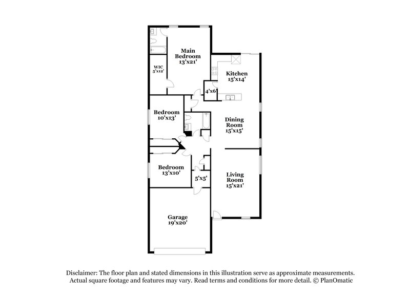 1,970/Mo, 11526 W Bloomfield Rd El Mirage, AZ 85335 Floor Plan View