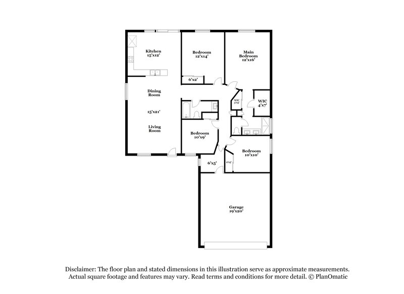 2,175/Mo, 3725 W Cat Balue Dr Glendale, AZ 85308 Floor Plan View