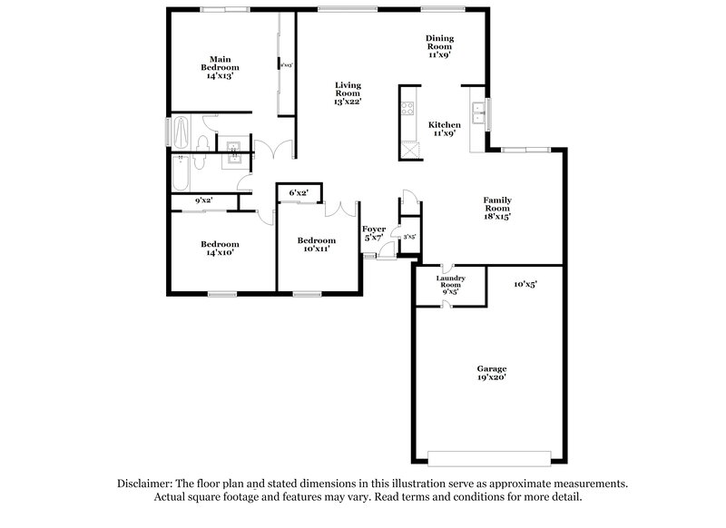 2,665/Mo, 15028 N 40th Pl Phoenix, AZ 85032 Floor Plan View